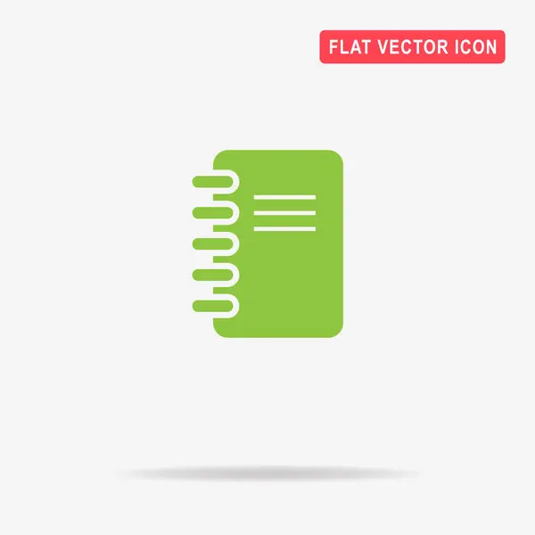 Notepad Ikonen Begreppet Vektorillustration För Design — Stock vektor