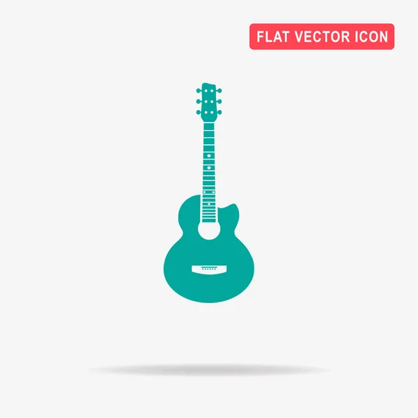 Ícone Guitarra Acústica Ilustração Conceito Vetor Para Design — Vetor de Stock