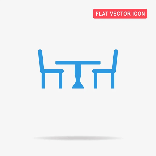 Tafel Stoelen Pictogram Vectorillustratie Concept Voor Ontwerp — Stockvector