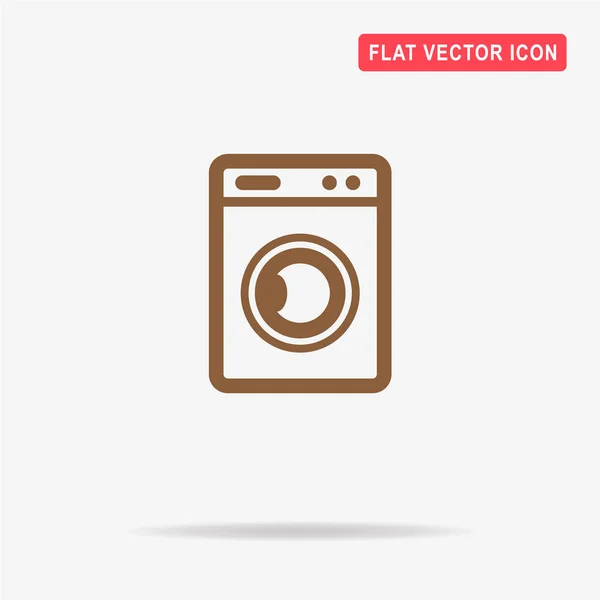 Het Pictogram Van Wasmachine Vectorillustratie Concept Voor Ontwerp — Stockvector