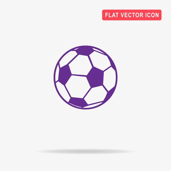 Icona Pallone Calcio Illustrazione Concettuale Vettoriale Design — Vettoriale Stock