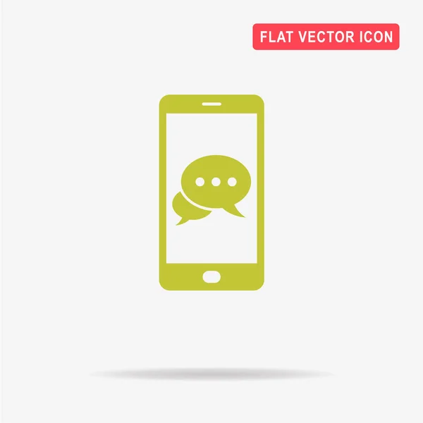 Handy Chat Symbol Vektor Konzept Illustration Für Design — Stockvektor