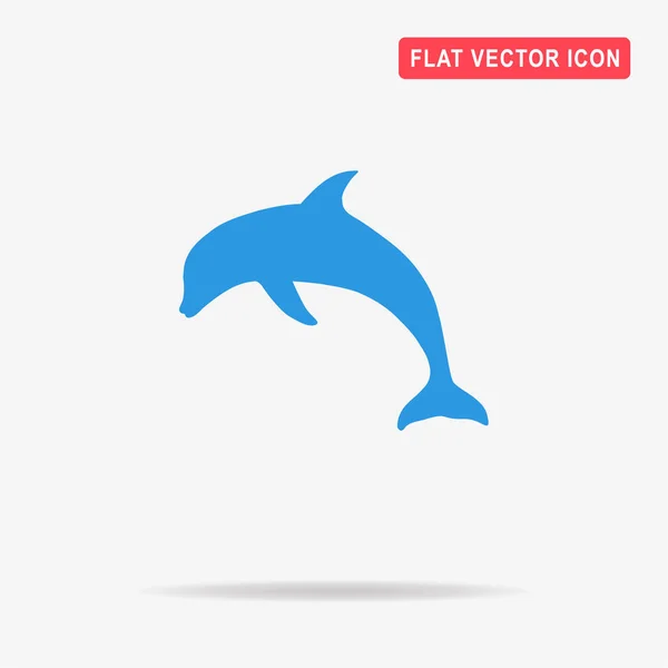 Icono Del Delfín Ilustración Del Concepto Vectorial Para Diseño — Vector de stock