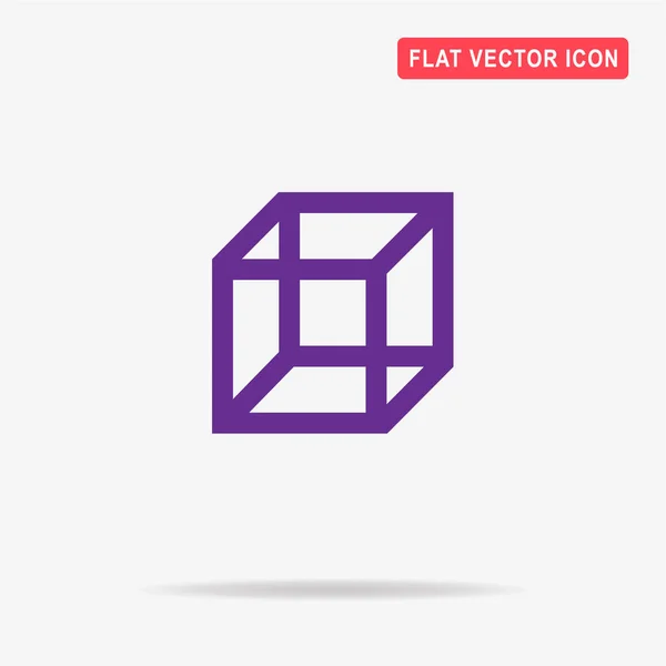 Ícone Cubo Ilustração Conceito Vetor Para Design — Vetor de Stock