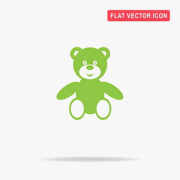 Teddybeer Pictogram Vectorillustratie Concept Voor Ontwerp — Stockvector