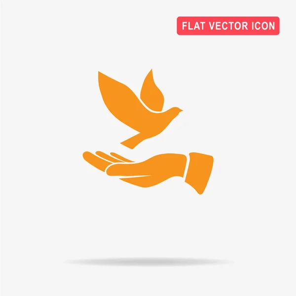 Pictogram Voor Dove Hand Vectorillustratie Concept Voor Ontwerp — Stockvector