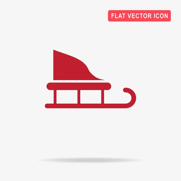 Kerst Slee Pictogram Vectorillustratie Concept Voor Ontwerp — Stockvector