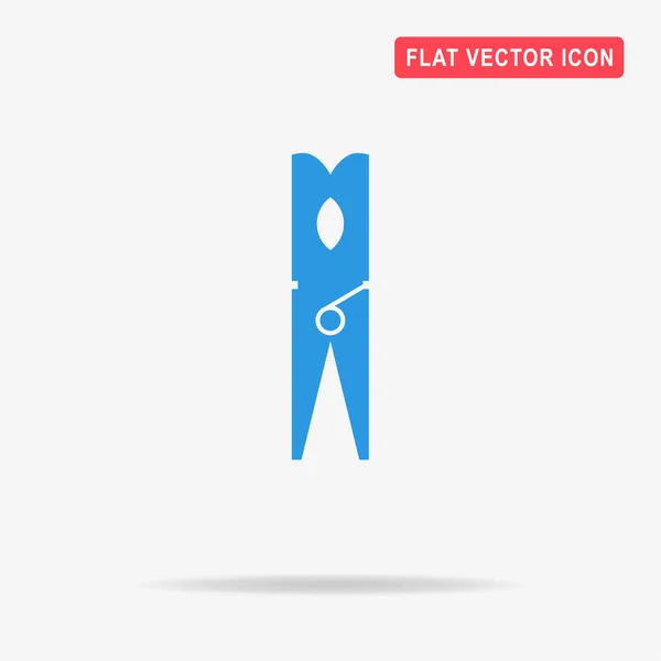 Clothes Pin Icon Vector Concept Illustration Design — Stock Vector