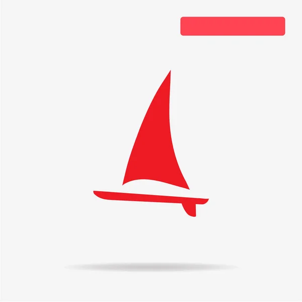 Icono Del Barco Vela Ilustración Del Concepto Vectorial Para Diseño — Vector de stock