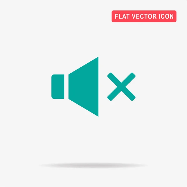 Ikona Ztlumení Zvuku Vektorové Ilustrace Koncept Pro Design — Stockový vektor