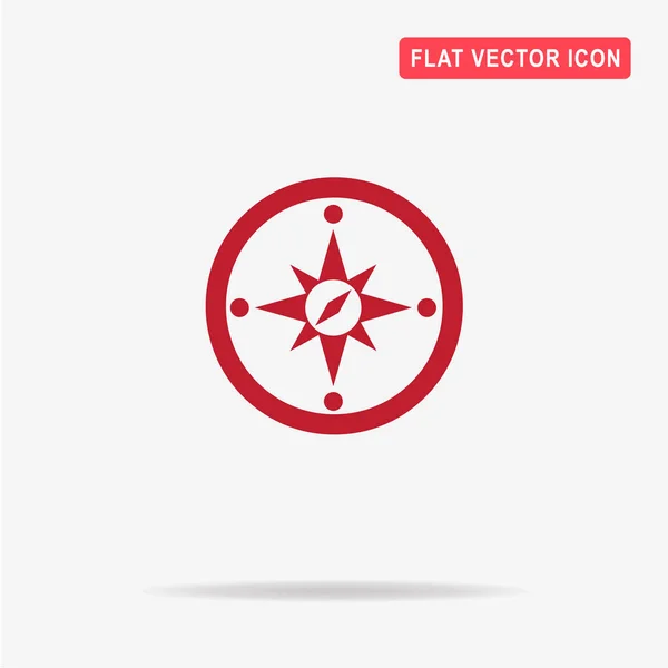 Compass Icon Vector Concept Illustration Design — Stock Vector