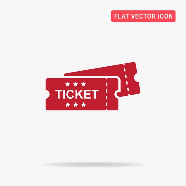 Ticket Pictogram Vectorillustratie Concept Voor Ontwerp — Stockvector