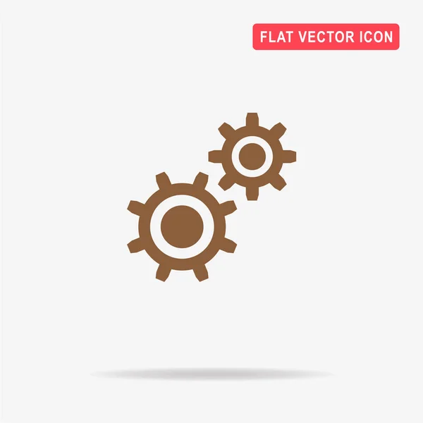 Cogwheel Icon Vector Concept Illustration Design — Stock Vector