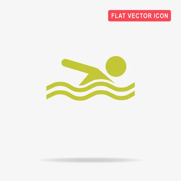 Swimming Pool Icon Vector Concept Illustration Design — Stock Vector