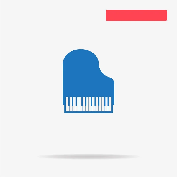 Piano Icon Vector Concept Illustration Design — Stock Vector