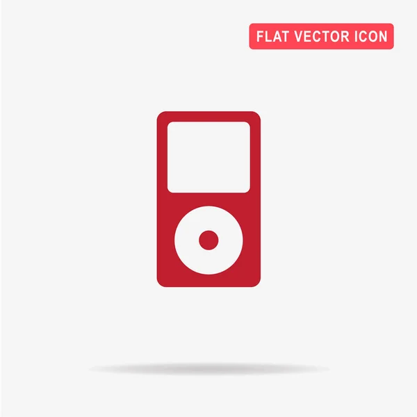 Ícone Media Player Portátil Ilustração Conceito Vetor Para Design — Vetor de Stock