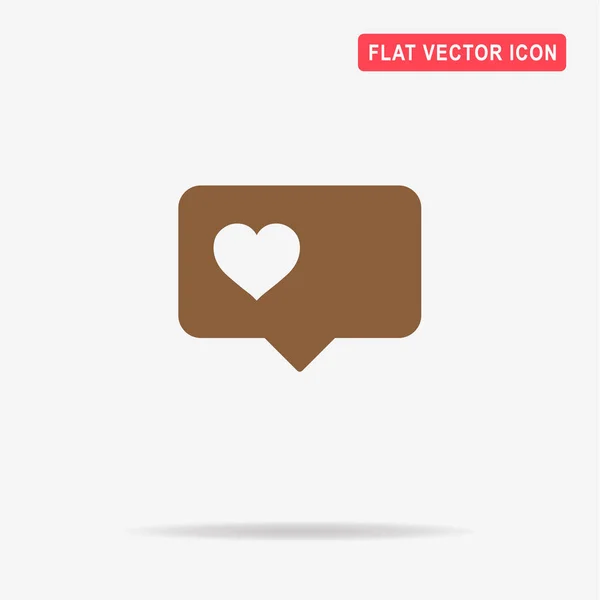 Love Icon Vector Concept Illustration Design — Stock Vector