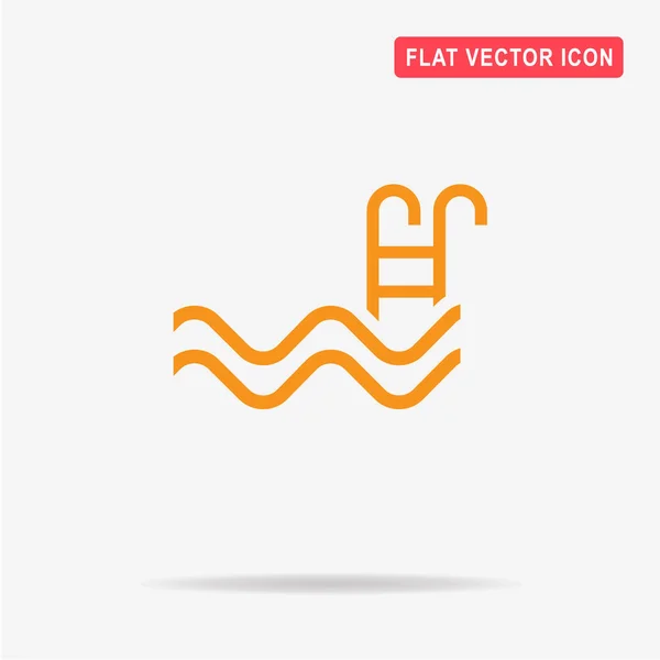 Swimming Pool Icon Vector Concept Illustration Design — Stock Vector