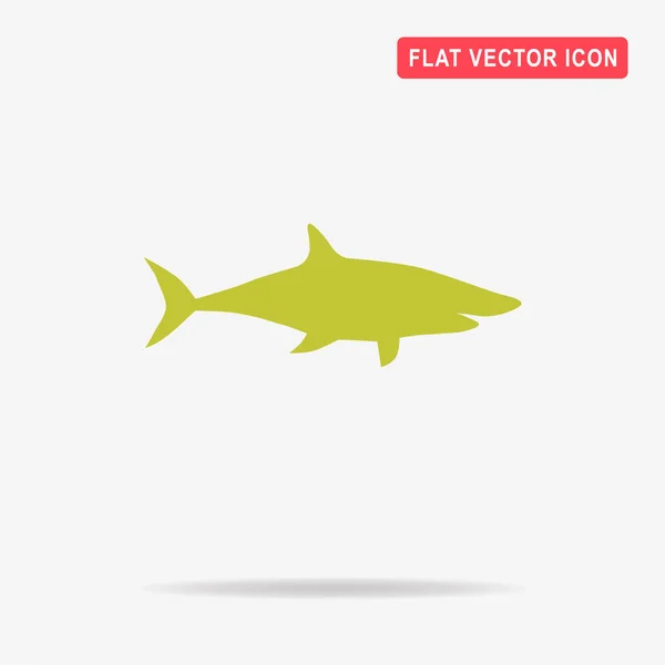 Icono Tiburón Vector Concepto Ilustración Para Diseño — Vector de stock