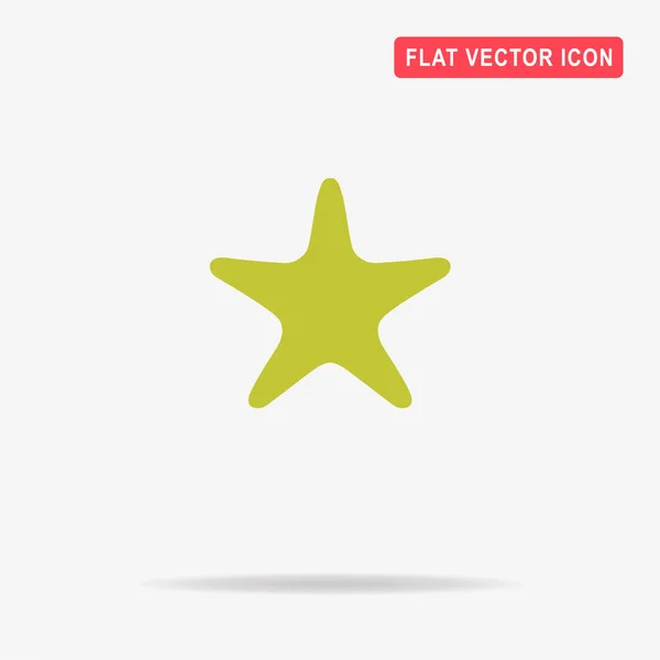 Starfish Icon Vector Concept Illustration Design — Stock Vector