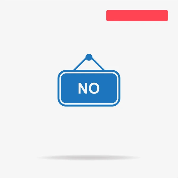 Немає Значка Банера Векторна Концепція Ілюстрація Дизайну — стоковий вектор