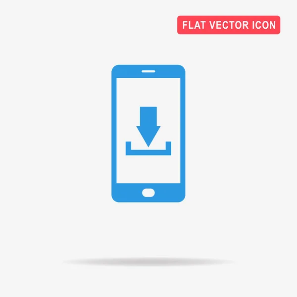 Mobiele Download Icoon Vectorillustratie Concept Voor Ontwerp — Stockvector