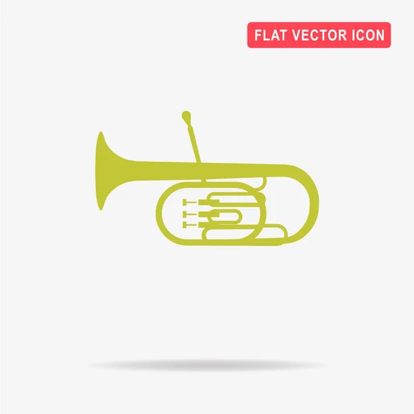 Tuba Pictogram Vectorillustratie Concept Voor Ontwerp — Stockvector