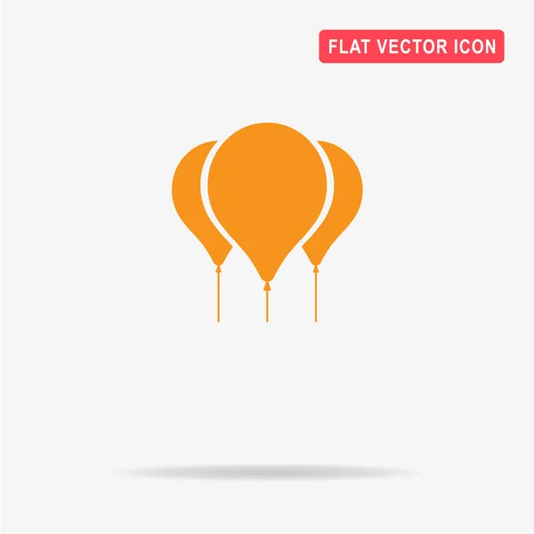 Balloons Icon Vector Concept Illustration Design — Stock Vector