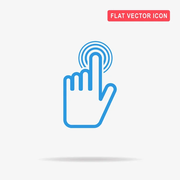 Klik Pictogram Van Een Hand Vectorillustratie Concept Voor Ontwerp — Stockvector