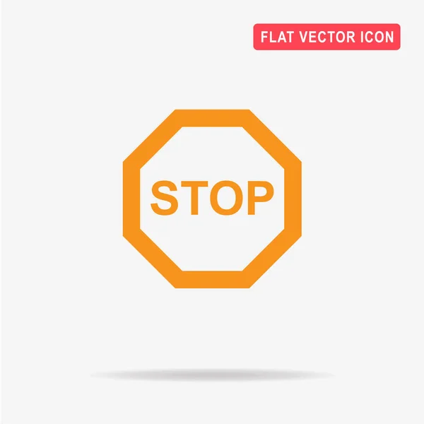 Stop Sign Icon Vector Concept Illustration Design — Stock Vector