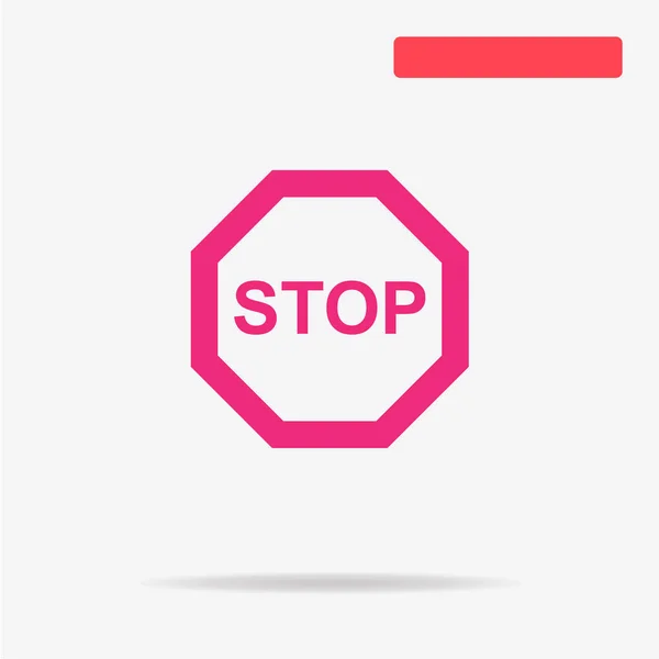 Stopbord Pictogram Vectorillustratie Concept Voor Ontwerp — Stockvector