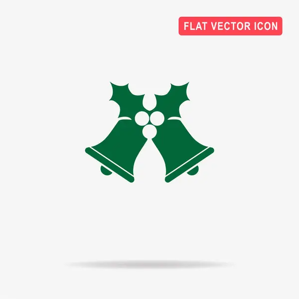 Kerstmis Klokken Pictogram Vectorillustratie Concept Voor Ontwerp — Stockvector
