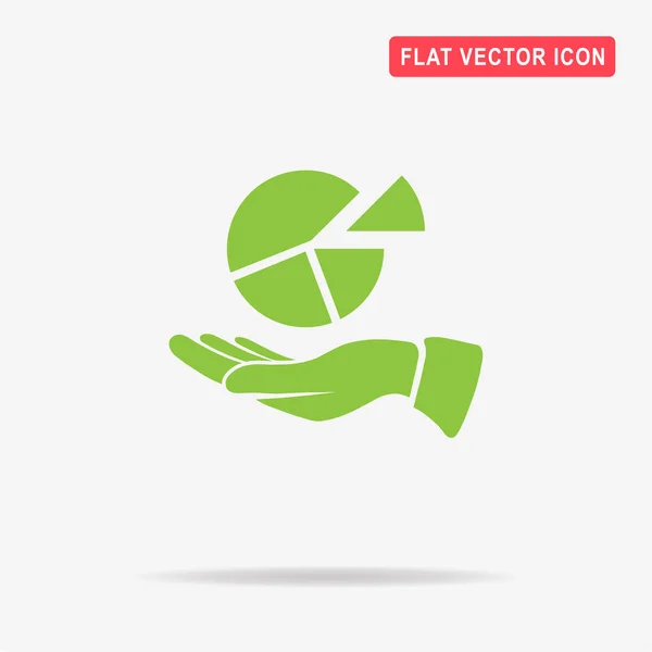 Het Pictogram Van Het Cirkeldiagram Vectorillustratie Concept Voor Ontwerp — Stockvector