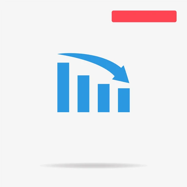 Infographic Bar Chart Icon Vector Concept Illustration Design — Stock Vector