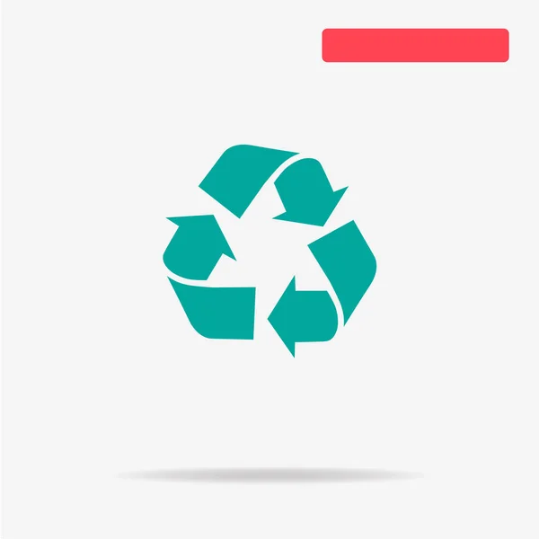 Recycle Sign Icon Vector Concept Illustration Design — Stock Vector