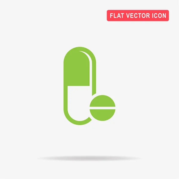 Pills Icon Vector Concept Illustration Design — Stock Vector