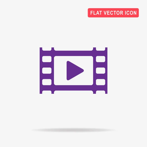 Иконка Видео Векторная Концепция — стоковый вектор