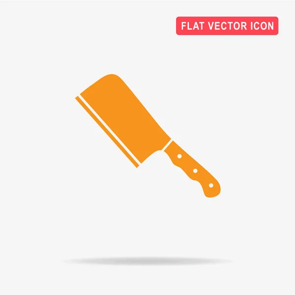 Vlees Cleaver Mes Pictogram Vectorillustratie Concept Voor Ontwerp — Stockvector