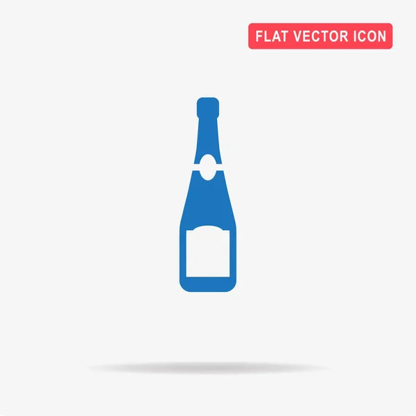 Икона Бутылки Шампанского Векторная Концепция — стоковый вектор