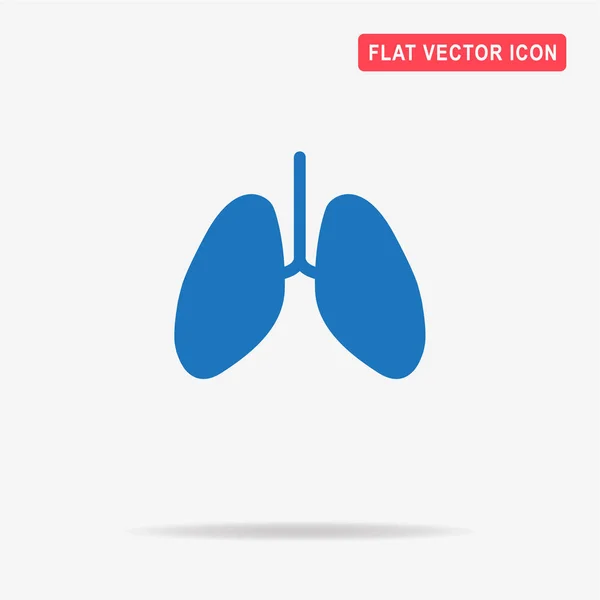 Lungs Icon Vector Concept Illustration Design — Stock Vector