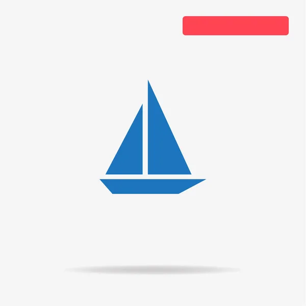 船ヨットのアイコン デザインのベクトルの概念図 — ストックベクタ