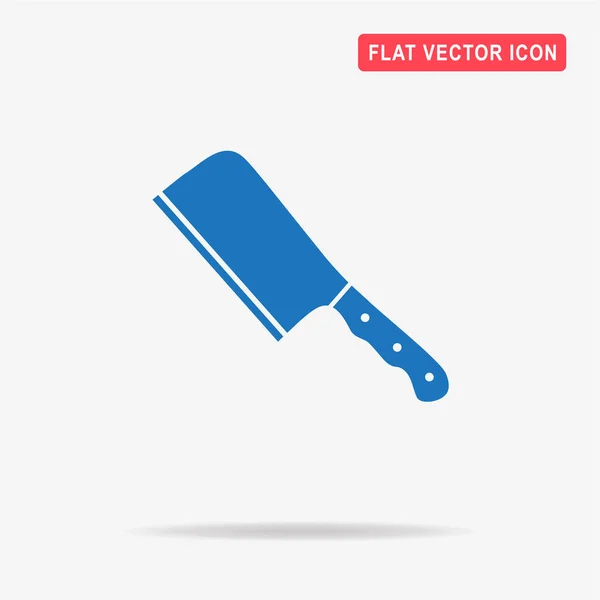 Vlees Cleaver Mes Pictogram Vectorillustratie Concept Voor Ontwerp — Stockvector