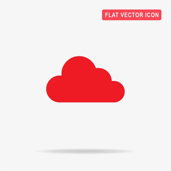 Wolkensymbol Vektor Konzept Illustration Für Design — Stockvektor