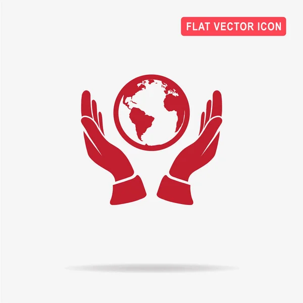 Globe Kädet Kuvake Suunnittelun Vektorikonseptin Havainnollistaminen — vektorikuva