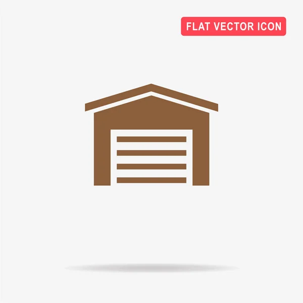 Garage Icon Vector Concept Illustration Design — Stock Vector