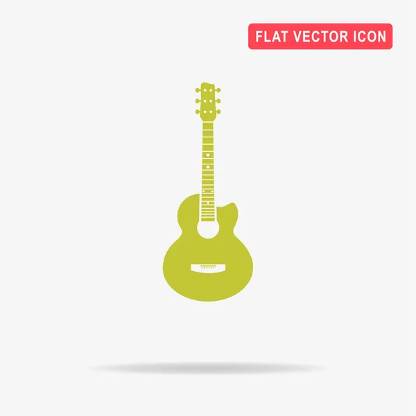 Ícone Guitarra Acústica Ilustração Conceito Vetor Para Design — Vetor de Stock