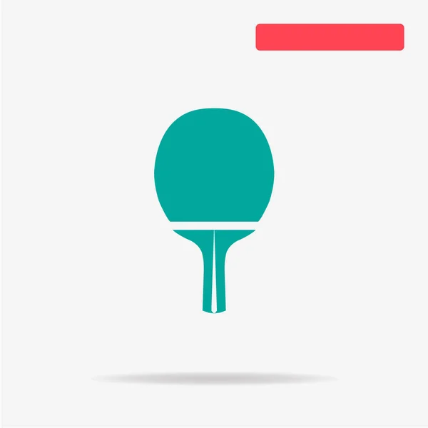 Ping Pong Racket Icon Vector Concept Illustration Design — Stock Vector