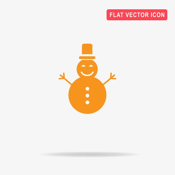 Kerst Sneeuwpop Pictogram Vectorillustratie Concept Voor Ontwerp — Stockvector