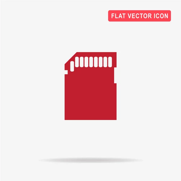 Icono Tarjeta Memoria Ilustración Del Concepto Vectorial Para Diseño — Vector de stock