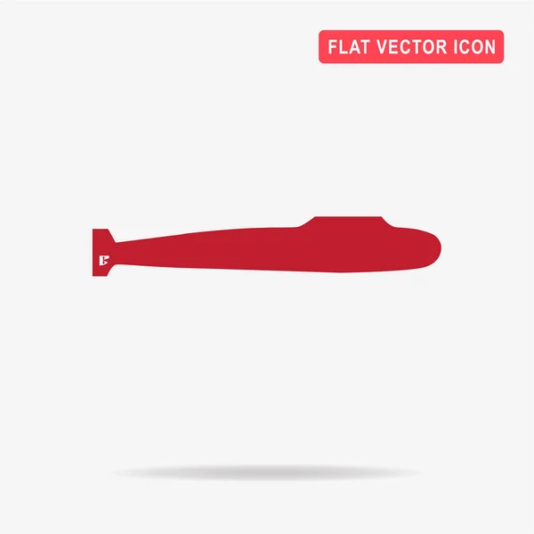 Submarine Icon Vector Concept Illustration Design — Stock Vector